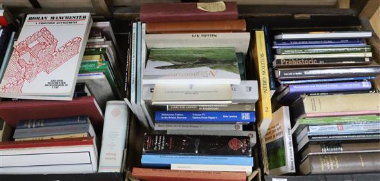 Five boxes of books relating to archaeology
